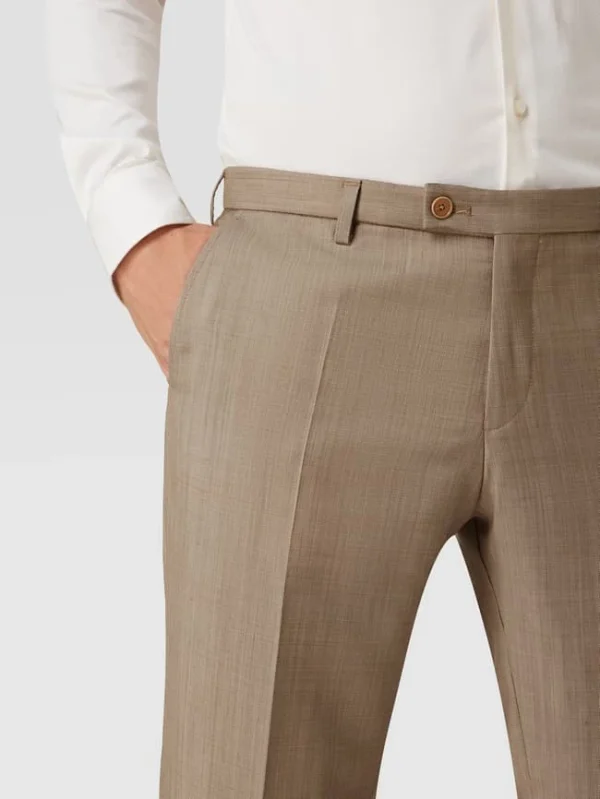 Aktion ? CG – Club Of Gents Slim Fit Anzughose Mit Stretch-Anteil – Beige ✨ 4