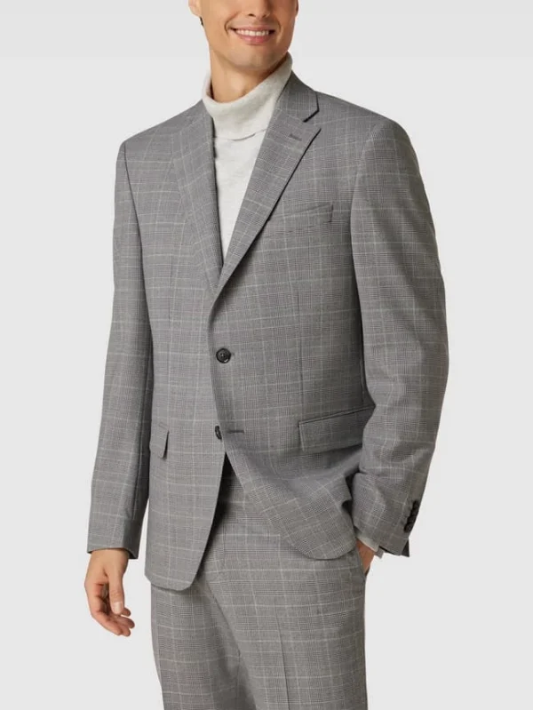 Brandneu ✔️ Pierre Cardin Regular Fit 2-Knopf-Sakko Mit Pattentaschen – Hellgrau ⭐ 5