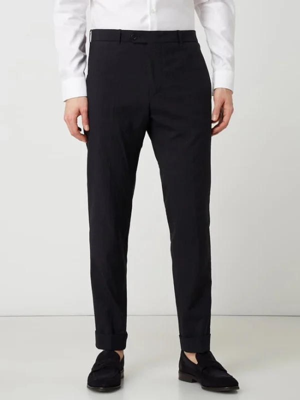 Billig ? Windsor Shaped Fit Anzughose Mit Stretch-Anteil Modell ‘Sino’ – Marineblau ? 5