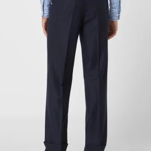 Billig ? Hiltl Anzughose Aus Schurwolle Modell ‘Milano’ – Marineblau Meliert ❤️ 15