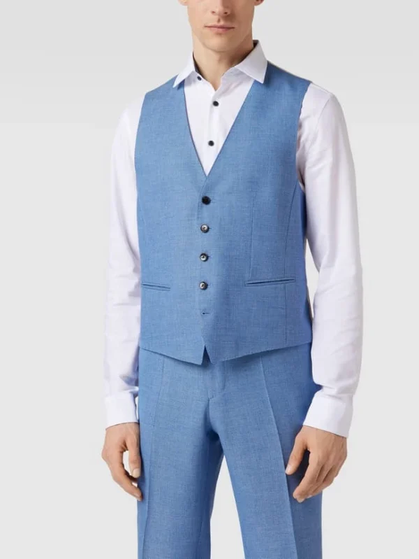 Angebote ✔️ BOSS Weste Mit Allover-Label Modell ‘Jeckson’ – Marineblau ⌛ 5
