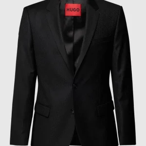 Neu ✔️ HUGO 2-Knopf-Sakko Mit Strukturmuster Modell ‘Henry’ – Schwarz ? 9