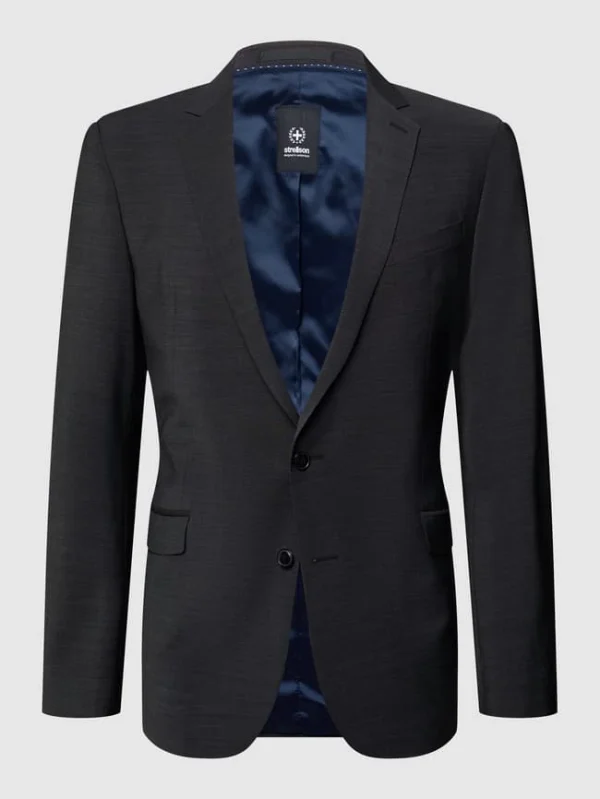 Budget ? Strellson Slim Fit 2-Knopf-Sakko Mit Stretch-Anteil ‘Flex Cross’ – Anthrazit ✔️ 3