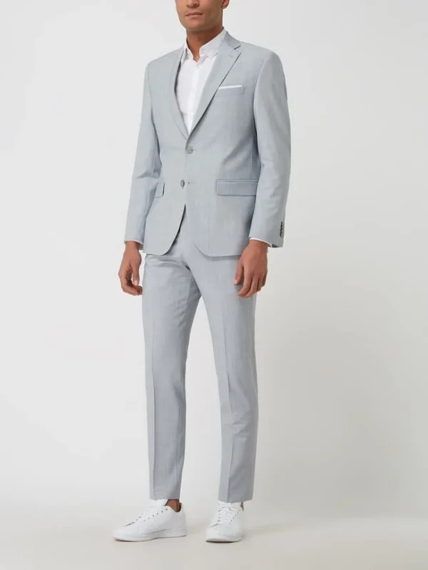 Blitzangebot ? Pierre Cardin Anzughose Mit Schurwoll-Anteil Modell ‘Rick’ – Bleu ? 1