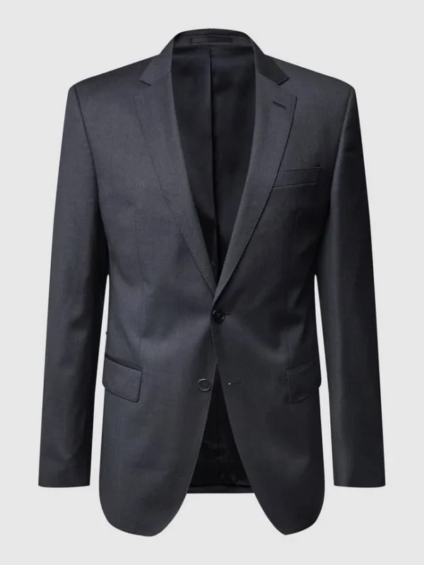 Neu ⌛ BOSS Slim Fit 2-Knopf-Sakko Aus Reiner Schurwolle – Dunkelgrau ? 1
