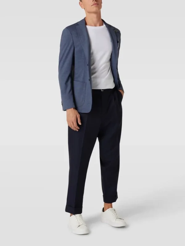 Auslauf ? Baldessarini Slim Fit 2-Knopfsakko Mit Anstecknadel Modell ‘Seba’ – Blau ? 1