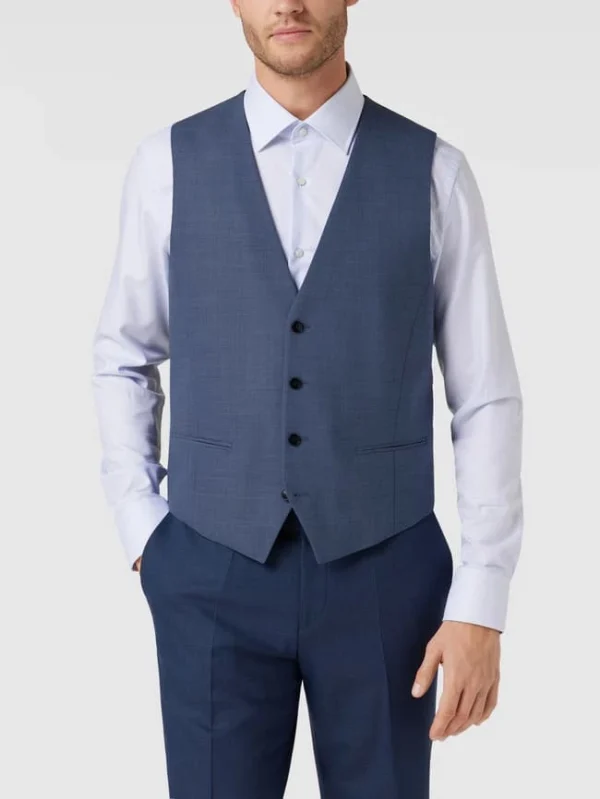Coupon ? HUGO Weste Aus Schurwollmischung – Bleu ? 5