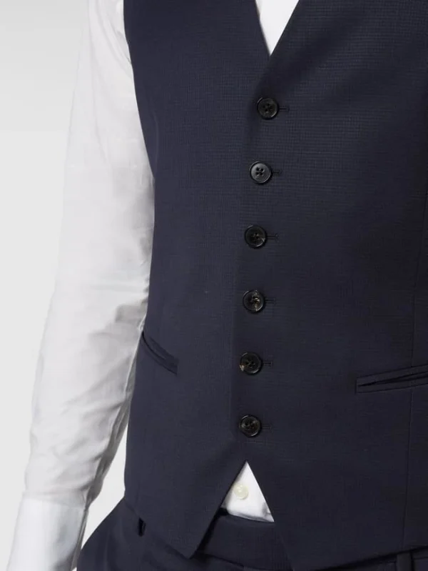 Blitzangebot ? JOOP! Collection Slim Fit Weste Mit Webstruktur Modell ‘White’ – Marineblau ❤️ 4