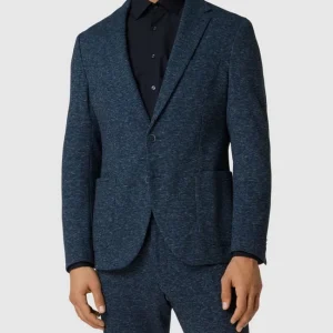 Aktion ? MCNEAL Slim Fit 2-Knopf-Sakko Mit Hahnentrittmuster – Blau ⭐ 13