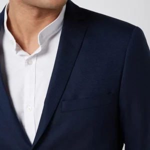 Coupon ? Tiger Of Sweden Slim Fit 2-Knopf-Sakko Aus Woll-Elasthan-Mix Modell ‘Jil’ – Blau ✔️ 11