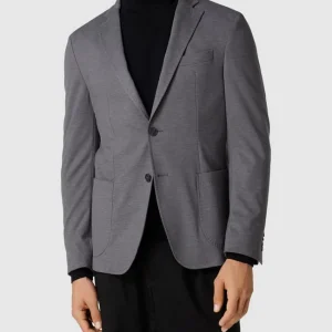 Bester Verkauf ? Baldessarini Slim Fit 2-Knopfsakko Mit Anstecknadel Modell ‘Seba’ – Silber Meliert ✔️ 13