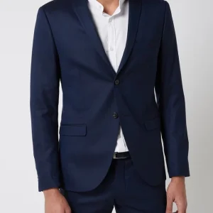 Coupon ? Tiger Of Sweden Slim Fit 2-Knopf-Sakko Aus Woll-Elasthan-Mix Modell ‘Jil’ – Blau ✔️ 13