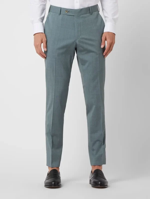 Budget ? Atelier Torino Slim Fit Anzughose Aus Schurwollmischung Modell ‘Cane’ – Grün ? 5