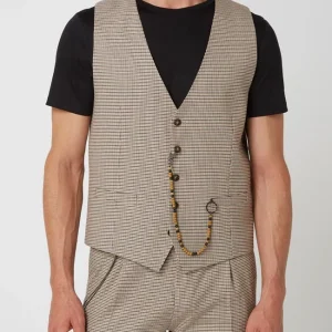 Coupon ? Cinque Slim Fit Weste Mit Pepita-Dessin Modell ‘Civiro’ – Ecru ? 13