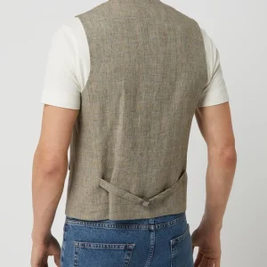 Beste Bewertungen von ? Carl Gross Modern Fit Weste Aus Leinen Modell ‘Farrington’ – Mittelbraun ? 15