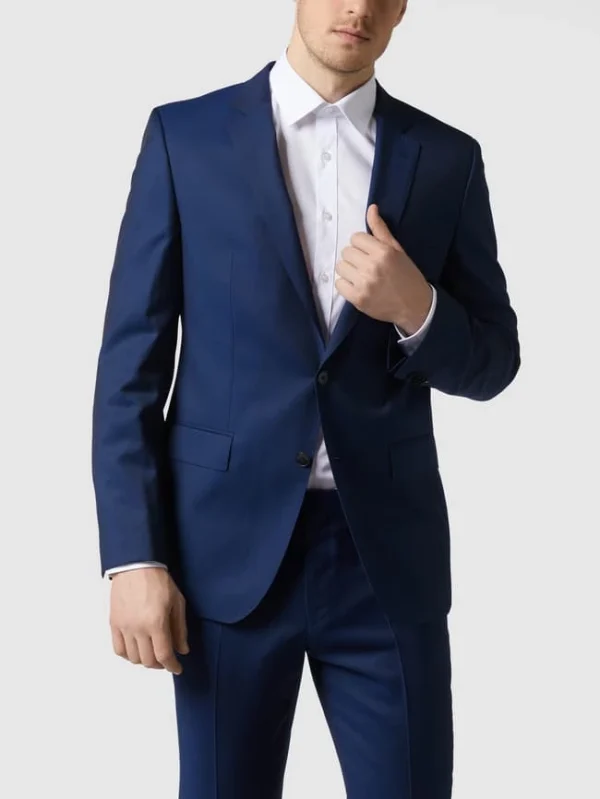 Schlussverkauf ? BOSS Slim Fit 2-Knopf-Sakko Aus Reiner Schurwolle – Royalblau ? 5