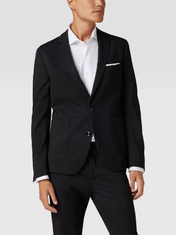 Bester Verkauf ? Cinque Slim Fit 2-Knopf-Sakko Mit Kissing Buttons Modell ‘CiDati’ – Schwarz ✔️ 5