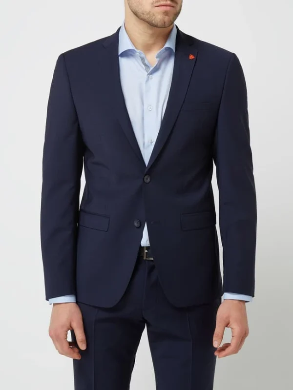 Bestes Angebot ✔️ Roy Robson Extra Slim Fit 2-Knopf-Sakko Aus Schurwollmischung – Marineblau ✔️ 5