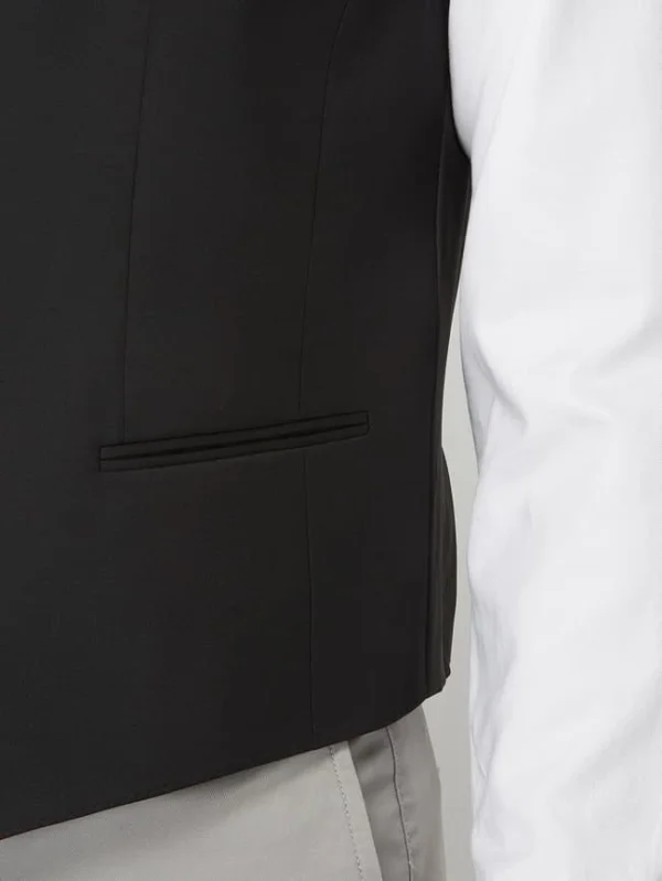 Großhandel ? BOSS Slim Fit Weste Aus Schurwolle – Schwarz ? 4