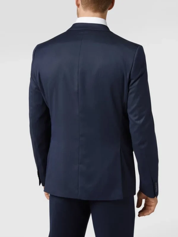 Am billigsten ? MCNEAL Slim Fit 2-Knopf-Sakko Mit Webmuster – Marineblau ? 6