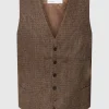 Am billigsten ? Selected Homme Weste Mit Allover-Muster Und Woll-Anteil Modell ‘ADRIAN’ – Mittelbraun ? 19