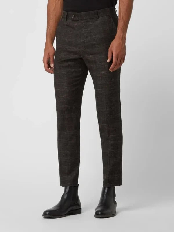 Brandneu ? Strellson Slim Fit Anzughose Mit Leinen-Anteil Modell ‘Till’ – Dunkelbraun ? 5
