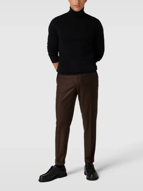 Schlussverkauf ? THE KOOPLES Anzugshose Mit Bügelfalten Modell ‘PANTALON SEUL’ – Mittelbraun ? 1