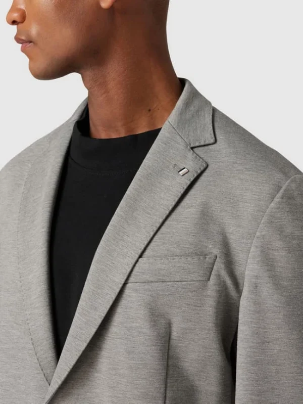 Budget ? BOSS Slim Fit 2-Knopf-Sakko In Melierter Optik Modell ‘Hanry’ – Hellgrau ? 4