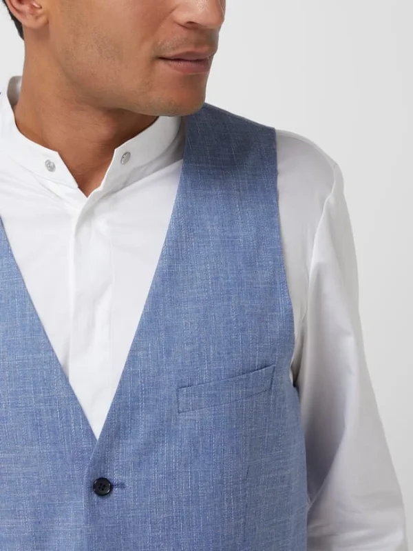Aktion ? Strellson Weste Mit Leinen-Anteil Modell ‘Gyl’ – Hellblau ✨ 4