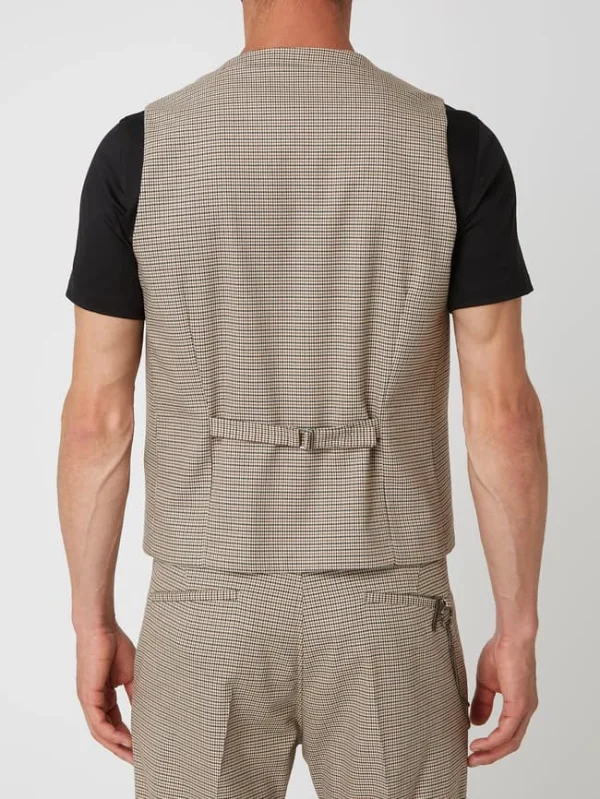 Coupon ? Cinque Slim Fit Weste Mit Pepita-Dessin Modell ‘Civiro’ – Ecru ? 6