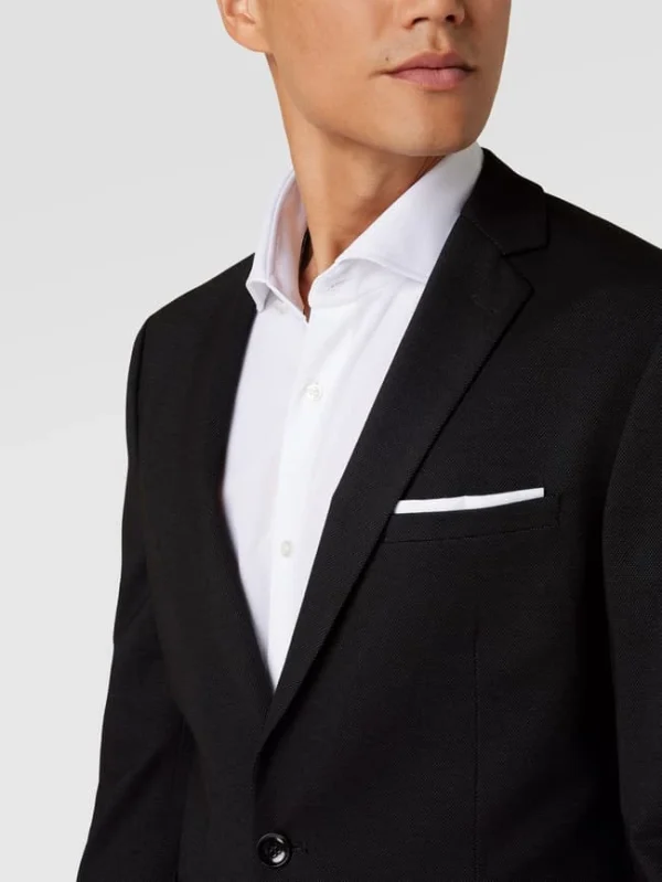 Bester Verkauf ? Cinque Slim Fit 2-Knopf-Sakko Mit Kissing Buttons Modell ‘CiDati’ – Schwarz ✔️ 4