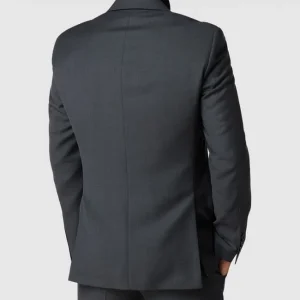 Blitzangebot ? Pierre Cardin 2-Knopf-Sakko Aus Schurwolle Mit Webmuster – Anthrazit ✔️ 15