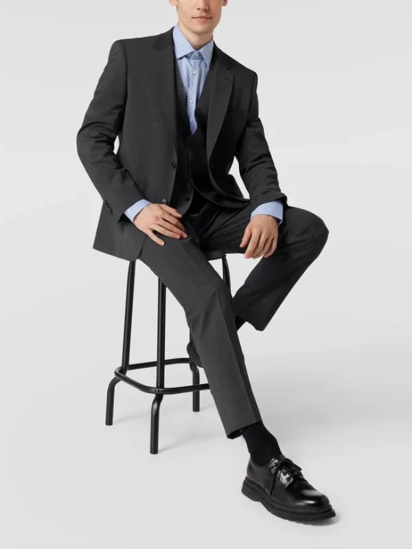 Billig ? BOSS Anzughose In Unifarbenem Design – Anthrazit ? 1