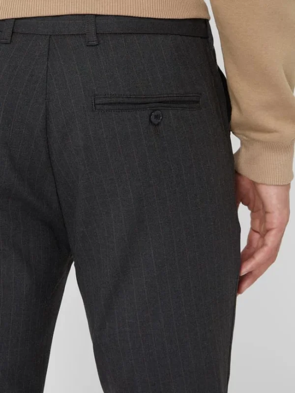 Brandneu ? Matinique Slim Fit Anzughose Mit Nadelstreifen Modell ‘Liam’ – Mittelgrau ? 4