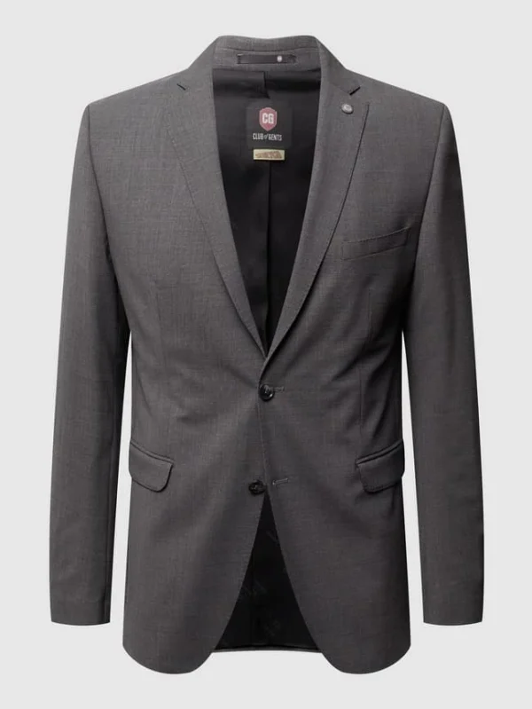 Bestpreis ? CG – Club Of Gents Slim Fit 2-Knopf-Sakko Mit Pattentaschen Modell ‘Caden’ – Dunkelgrau ⭐ 3