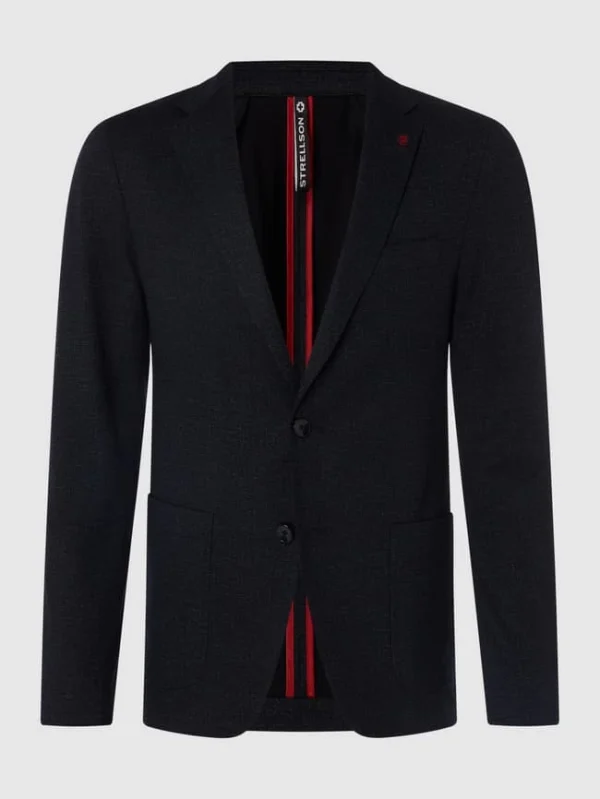 Top 10 ? Strellson Slim Fit 2-Knopf-Sakko Aus Jersey Modell ‘Acon’ – Schwarz ? 3