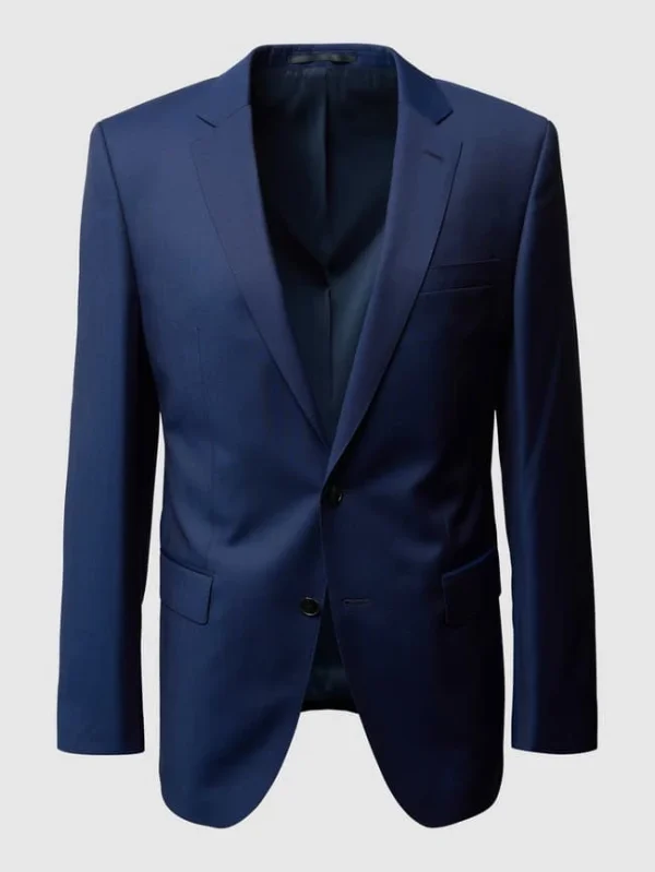 Schlussverkauf ? BOSS Slim Fit 2-Knopf-Sakko Aus Reiner Schurwolle – Royalblau ? 3
