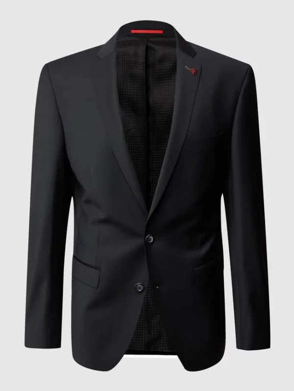 Budget ? Roy Robson Slim Fit 2-Knopf-Sakko Aus Schurwollmischung – Schwarz ❤️ 3