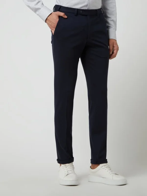 Aktion ✔️ DIGEL Modern Fit Anzughose Aus Jersey Modell ‘Sergio’ – Marineblau ? 5