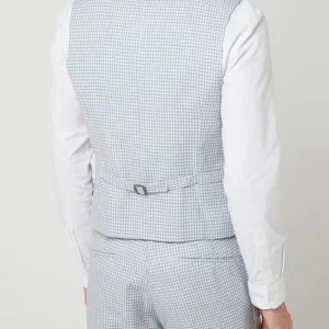 Am billigsten ? CG – Club Of Gents Slim Fit Weste Mit Leinen-Anteil Modell ‘Paddy’ – Hellblau ? 15