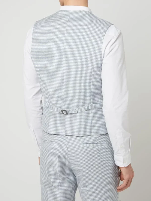 Am billigsten ? CG – Club Of Gents Slim Fit Weste Mit Leinen-Anteil Modell ‘Paddy’ – Hellblau ? 6