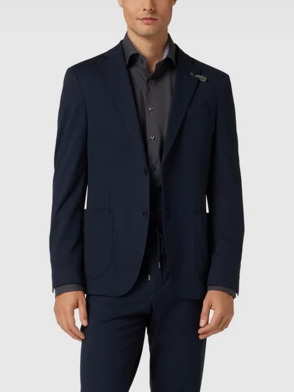 Blitzangebot ? Baldessarini Slim Fit 2-Knopfsakko Mit Anstecknadel Modell ‘Seba’ – Marineblau ? 5