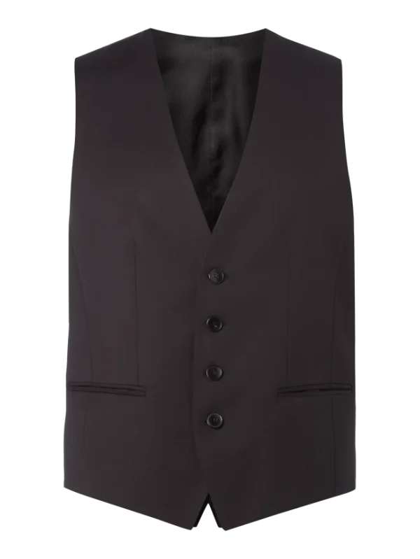 Bestes Angebot ✨ BOSS Weste Aus Schurwolle – Schwarz ✨ 1