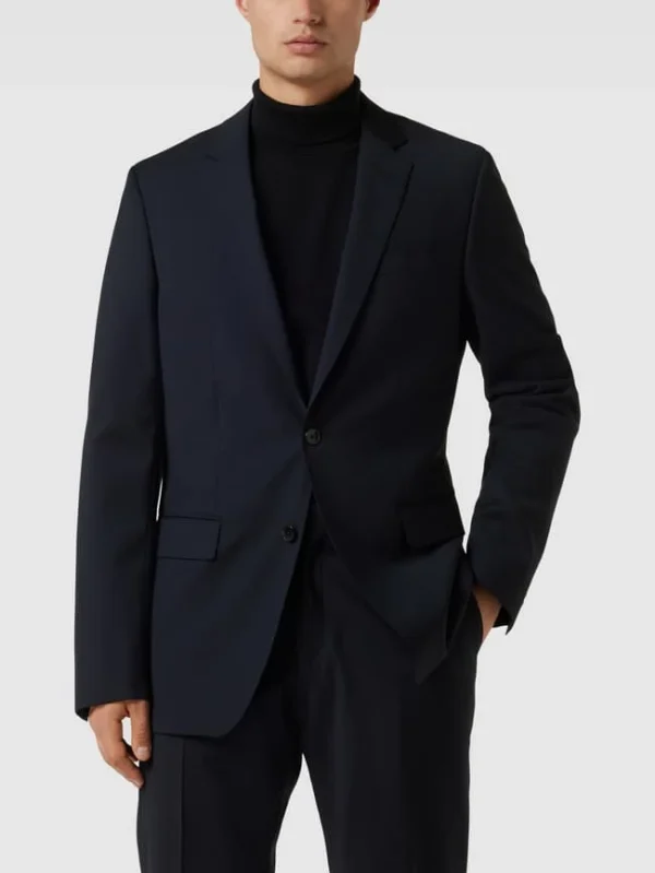 Blitzangebot ? BOSS Slim Fit Sakko Mit Brusttasche Modell ‘Huge’ – Marineblau ? 5