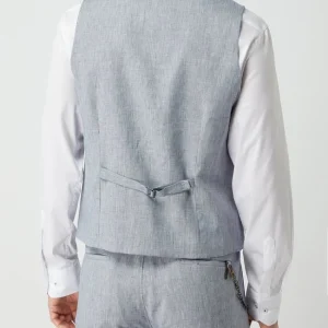 Besorgen ? Cinque Leinenweste Mit Stretch-Anteil Modell ‘Civitra’ – Blau ? 15
