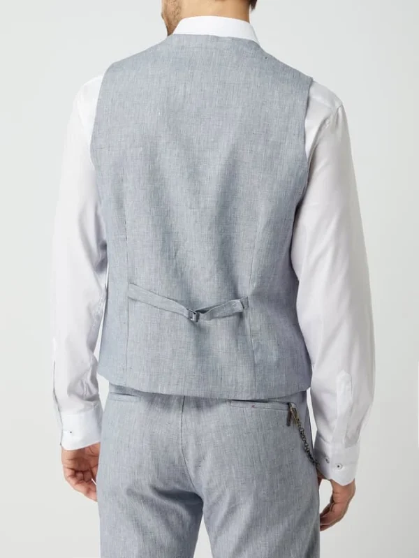 Besorgen ? Cinque Leinenweste Mit Stretch-Anteil Modell ‘Civitra’ – Blau ? 6