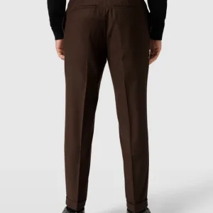 Schlussverkauf ? THE KOOPLES Anzugshose Mit Bügelfalten Modell ‘PANTALON SEUL’ – Mittelbraun ? 15