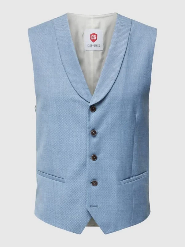 Neu ? CG – Club Of Gents Weste Mit Strukturmuster Modell ‘PHILIPP’ – Hellblau ? 1