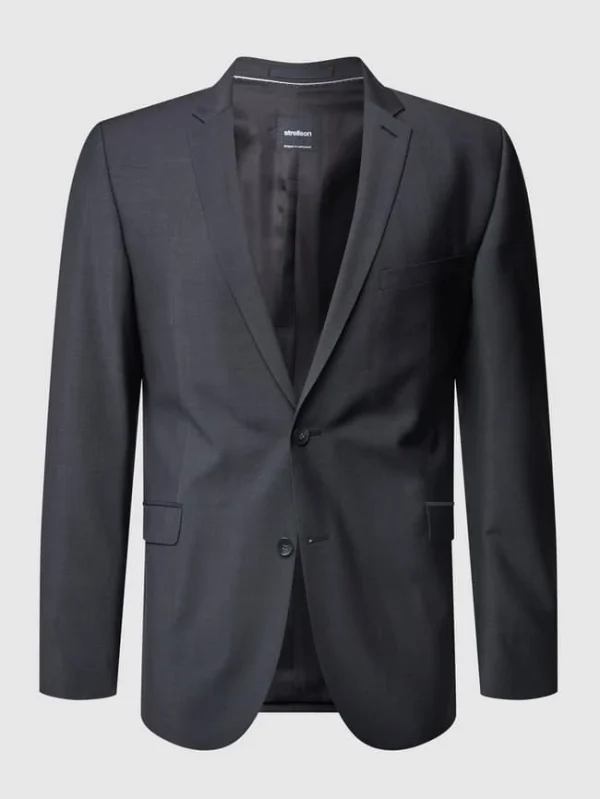 Brandneu ? Strellson Slim Fit 2-Knopf-Sakko Aus Reiner Schurwolle – Anthrazit ⭐ 1