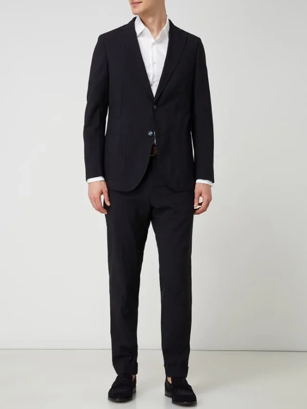 Billig ? Windsor Shaped Fit Anzughose Mit Stretch-Anteil Modell ‘Sino’ – Marineblau ? 1